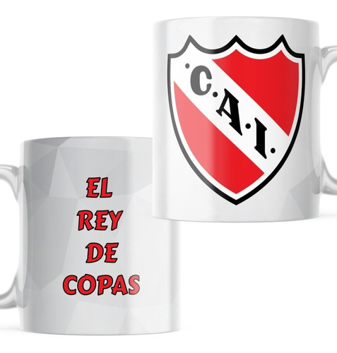 Taza Cerámica Independiente Excelente Calidad Rey De Copas