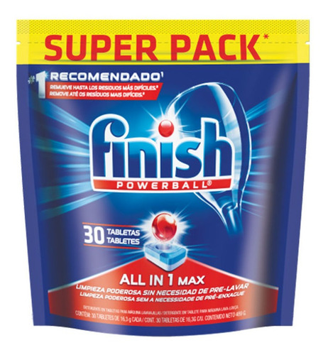 Imagen 2 de 2 de Finish Kit X2 Tabletas X30 + Envio Gratis