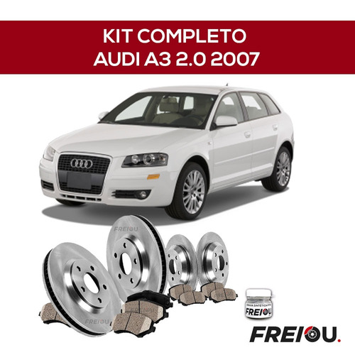 Discos + Pastilhas Dianteiros Traseiros Audi A3 2002 - 2007