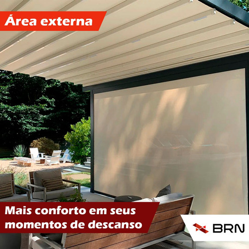 Tela Toldo Sombreamento 90 Cor Areia 4,5x3m + Kit Instalação