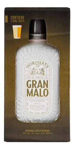 Pack De 12 Licor Con Tequila Gran Malo Horchata 750 Ml