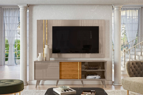 Rack Com Painel Para TV até 65¨ 2 Portas Cronos Fendi Naturale - Madetec