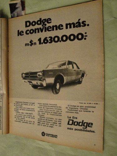 Publicidad Dodge Gt Polara Año 1970