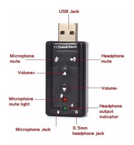 Tarjeta De Sonido 7.1 Usb Audio 3d Externo Isc