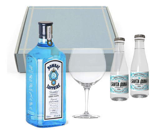 Caja Regalo Gin Bombay + Copa + 2 Tónicas A Elección