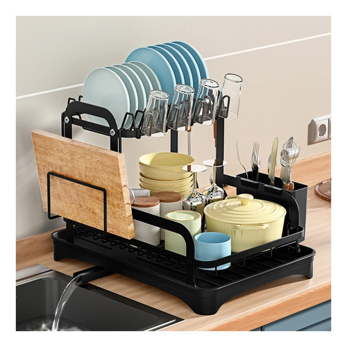 Escurridor De Platos Con Drenaje Automático