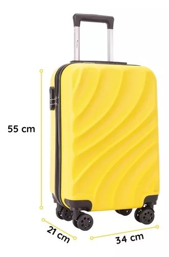 Maleta pequeña para crucero con 360 ruedas, color amarillo, 132 m-20