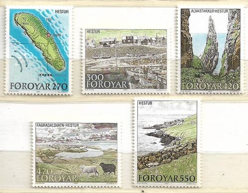 Dinamarca´87 Islas Feroe Serie Mint 148/52 Turismo En Hestur