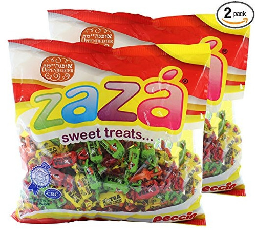 Zaza Extra Sour Kosher Chewy Candy (2 Medium Pack)