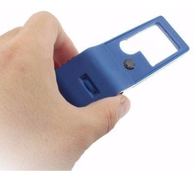 Lupa Microscopio De Bolsillo 55x Luz Led Y Luz Uv