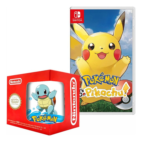 Pokemon Lets Go Pikachu Nintendo Switch Y Taza 2