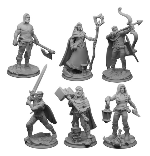 Miniaturas Humanos Herois Da Lenda Rpg D&d Tabuleiro Pack
