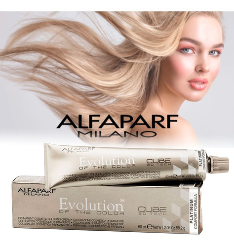 Tinte Para Cabello Alfaparf Evolution 60gr + Peroxido 20vol Tono 7.35 - Rubio Medio Dorado Caoba