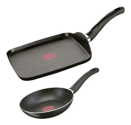 Set Sarten 20cm Y Plancha 26cm Easy Care Tefal Tfal B2469584 Color Negro