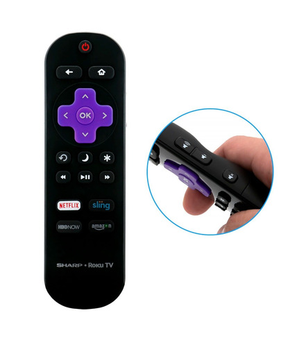 Nuevo Control Remoto Lc-rcrus-17 De Roku Sharp Televisión Tv