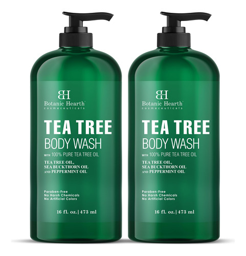 El Gel De Baño Botanic Hearth Tea Tree, 473 Ml, Alivia La Pi