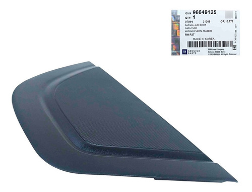 Imagen 4 de 9 de Tapa Externa Puerta Trasera Derecha Aveo Lt Ls 2011 2012