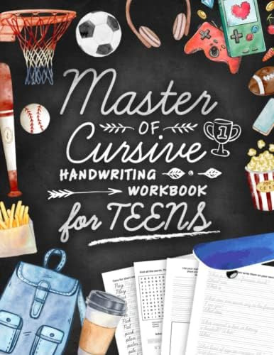 Libro: Master Of Cursive Handwriting Workbook For Teens: For