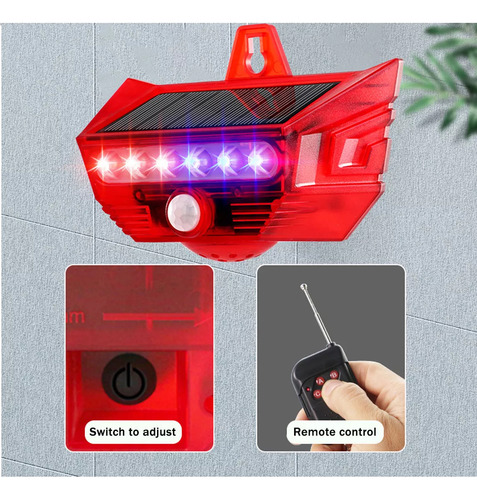 Sensor Solar De Alarma Deportiva Al Aire Libre 129db