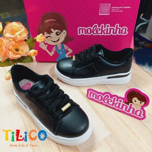 Tenis infantil molekinha best sale preto