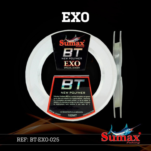 Linha Leader Sumax Bt Exo 30lb 0,40mm 