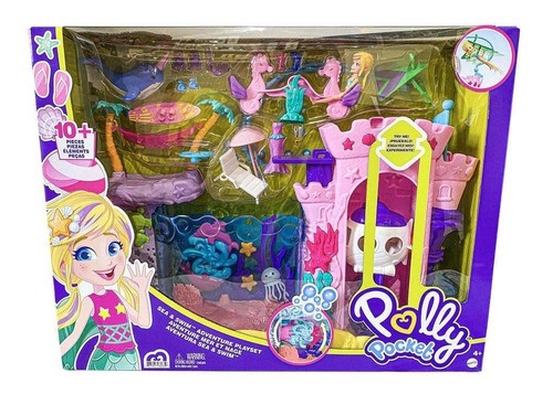 Boneca Polly Pocket Aventuras De Sereia Playset Mattel Gxv27