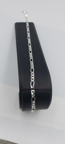 Imagen 3 de 5 de Tobillera Pulsera De Pura Plata Fina 925 Tejido 3x1 25cm 4mm
