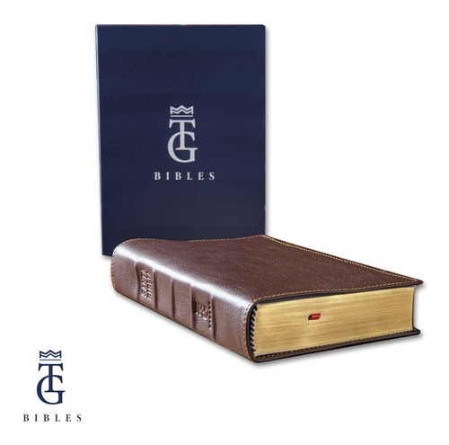 Biblia Manual Letra Grande Rvr60 En Piel Café