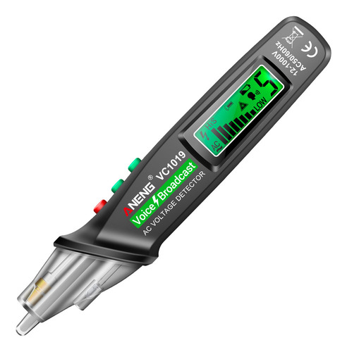 Caneta De Teste Lcd Digital Sem Contato Aneng Vc1019 Com Al
