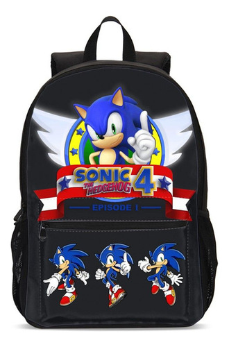 Anime Sonic The Hedgehog 17 Pulgadas Patch Pocket Student Sc