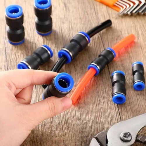 Hapemein® 50 Conectores De Empuje Rectos, 1/2, 3/8, 5/16, 1/4, 5/32
