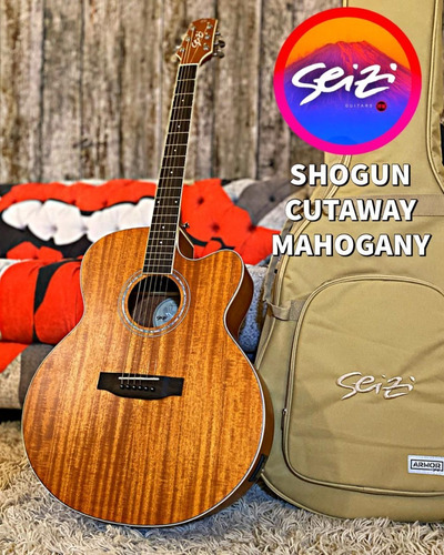 Violão Seizi Shogun Cutaway Mahogany Satin Com Bag