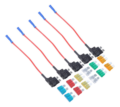 12 Fusibles De Para Automóviles 5a 10a 15a 20a 25a 30a Con