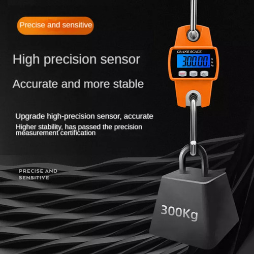 Báscula Digital Colgante Con Gancho, Batería Lcd De 500 Kg
