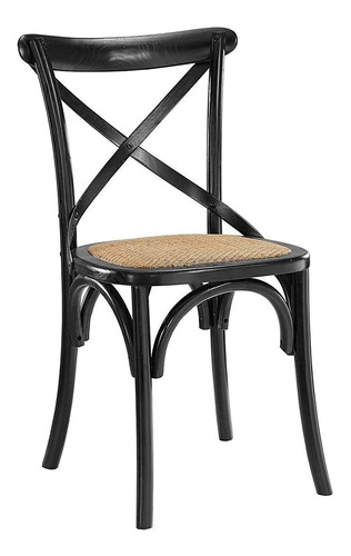 Modway Gear Silla Para Comedor., Madera, Negro