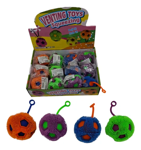 Squishy Saltarin Pelota De Futbol 7 Cm X Unidad Con Luz