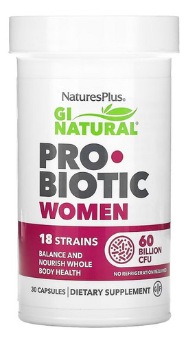 Naturesplus Gi Natural Probiótico Mujeres 30 Cápsulas Sabor Sin Sabor