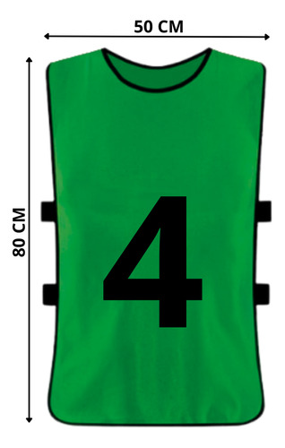 Pack 10 Petos Deportivos Numéricos Adultos Xl Chalecos