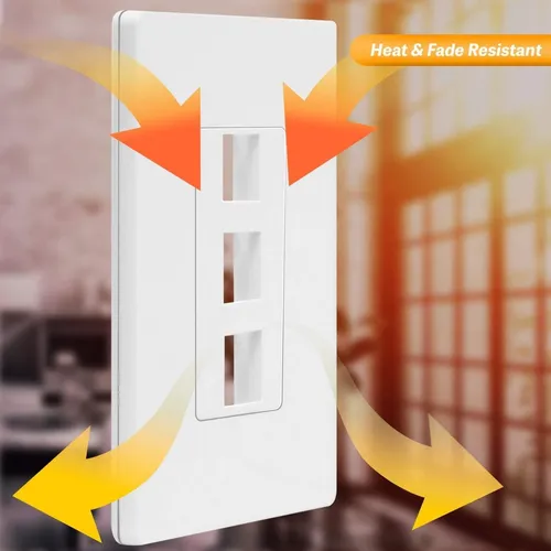 Placa De Pared Keystone Jack Rj45, Rj11, Cat6, 3 Puertos X5u