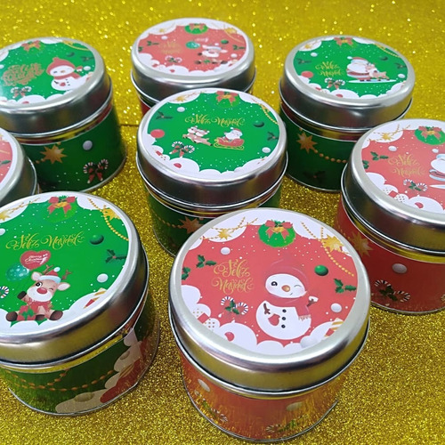 Latas Decoradas Navidad Con Chocolates