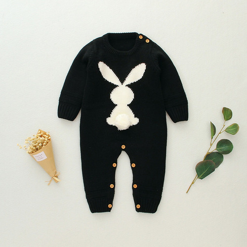 Bodies Jumpsuit Niñas Niños Invierno Tejido Cálido Conejo Sw