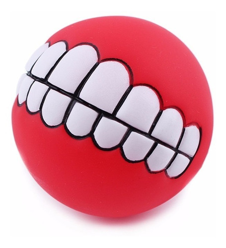 Pelota De Goma Para Perro Dientes Juguete Con Sonido Delsur