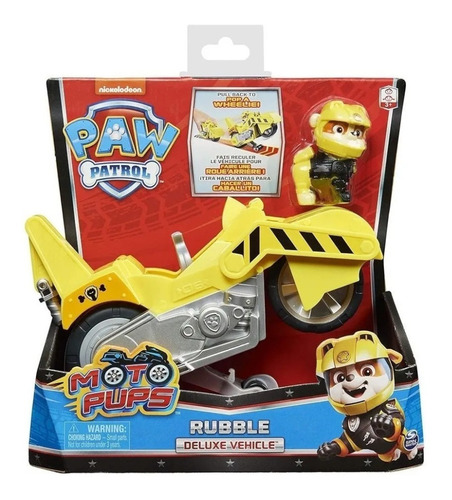 Paw Patrol Rubble Con Vehículo Moto Pups - Spin Master