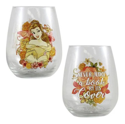 Imagen 3 de 5 de Disney Princesas Vasos De Vidrio De 500ml Originales Bioworl
