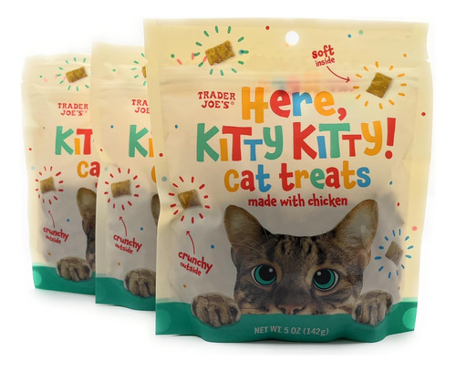 Here Kitty Kitty Cat Treats By Trader Joes 5 Oz (142g) - Pac
