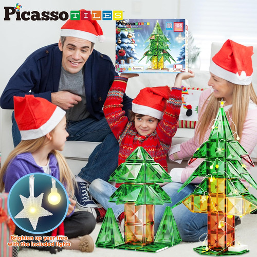 Las Baldosas Magneticas Picassotiles De 106 Piezas Iluminan