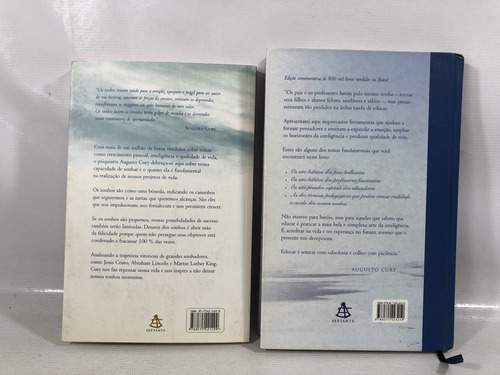 Livros Augusto Cury - 2 Volumes - Nunca Desista De Seus Sonhos E Pais Brilhantes, Professores Fascinantes - Editora Sextante - 2004/07 S497 (Usado)
