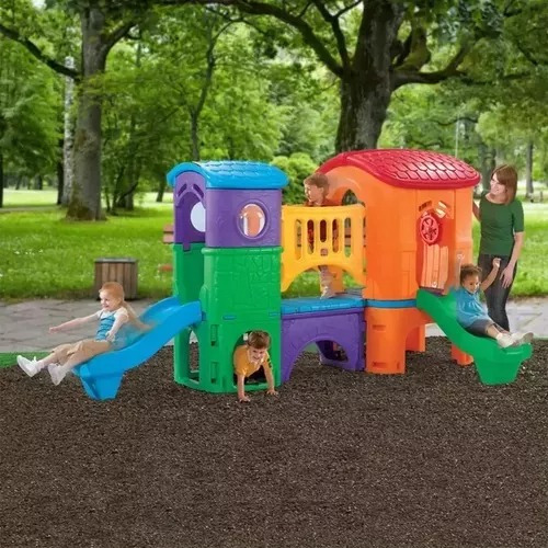Juego Infantil Step2 Casa Exterior Patio Con Resbaladilla
