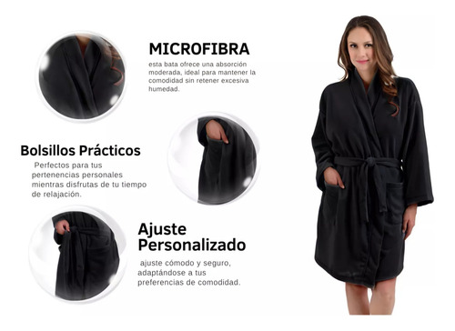 Bata De Baño Unisex, Bata De Baño Unitalla Y Absorbente.