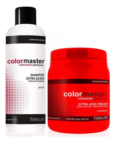 Fidelite Colormaster Shampoo + Mascara Extra Acido 1000